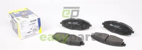 Колодки гальмівні (передні) Daewoo Lanos/Sens/Matiz 97-/Chevrolet Matiz/Spark 05- ICER 181262
