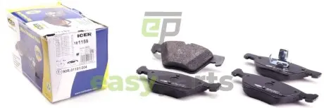 Колодки гальмівні (передні) MB E-class (W210/S210)/CLK-class (C208) 95-03/SLK-class (R170) 00-04 ICER 181159