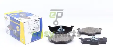 Колодки гальмівні (передні) Seat Arosa 97-04/Skoda Fabia 99-14/Roomster 07-15/VW Polo 94-09 ICER 181130