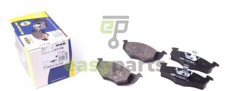Колодки гальмівні (передні) Seat Cordoba/Ibiza/Toledo 93-02/VW Golf III/Polo 91-02 ICER 181119