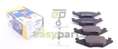 Колодки гальмівні (передні) Seat Cordoba/Ibiza 94-02/VW Golf/Jetta/Polo 81-94/Passat B1/B2 79-88 ICER 180461