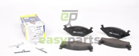 Колодки гальмівні (передні) Seat Cordoba/Ibiza/Toledo 93-02/VW Caddy/Passat B2-B4 79-92/Golf 74-99 ICER 180460