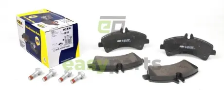 Колодки гальмівні (задні) MB Sprinter (906) 411-519CDI/VW Crafter 30-35/30-50 06- (спарка) ICER 141849