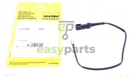 Датчик зносу гальмівних колодок (задніх) Ford Tourneo Custom/Transit Custom 2.0/2.2TDCI12- (L=475mm) TEXTAR 98051800