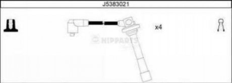 Комплект проводов зажигания NIPPARTS J5383021 (фото 1)