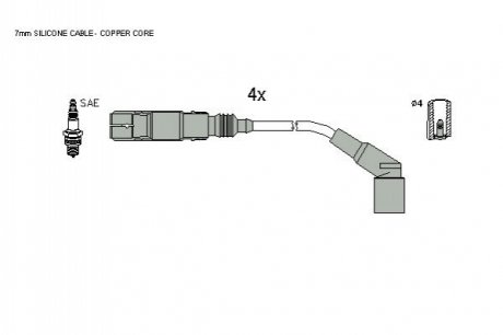Комплект кабелiв запалювання STARLINE ZK 8011