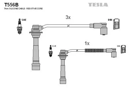Комплект проводов зажигания TESLA T556B