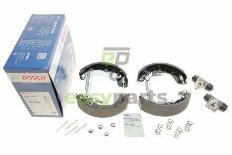 Колодки гальмівні (задні) Daewoo Lanos 97-/Opel Astra F/G/Vectra A (барабанні) (200x45)(+циліндри) BOSCH 0204114582