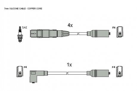 Комплект кабелiв запалювання STARLINE ZK 9431