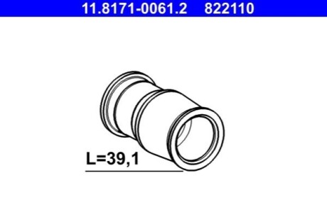 Направляющая гильза, корпус скобы тормоза ATE 11.8171-0061.2 (фото 1)