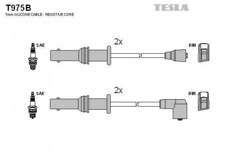 Комплект кабелей высоковольтных TESLA T975B