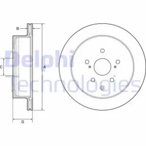 Тормозные диски вентилируемые Delphi BG4929C