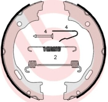 Комплект тормозных колодок, стояночная тормозная система BREMBO S50 515