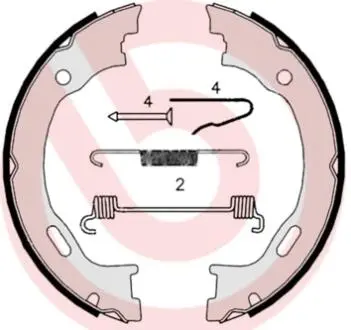 Комплект тормозных колодок, стояночная тормозная система BREMBO S50 515