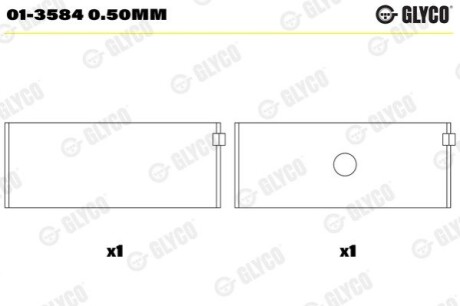 Вкладиші Glyco 01-3584 0.50MM (фото 1)