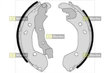 Тормозные колодки барабанные STARLINE BC 08180