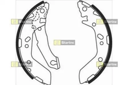 Тормозные колодки барабанные STARLINE BC 08480