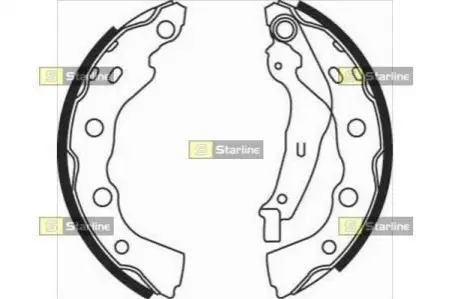Тормозные колодки барабанные STARLINE BC 07990