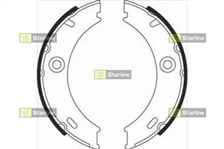 Гальмівні колодки барабанні STARLINE BC 07970