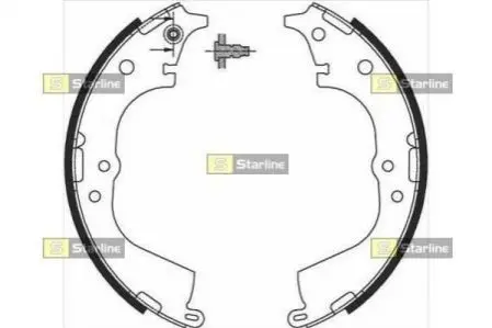 Тормозные колодки барабанные STARLINE BC 07225