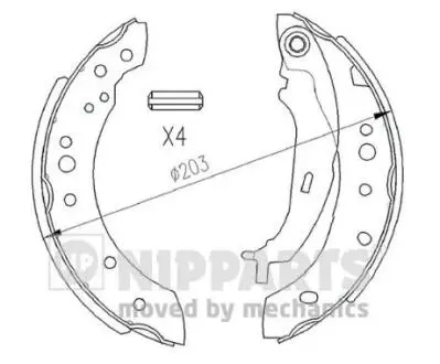 Тормозные колодки барабанные NIPPARTS N3505043