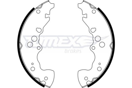 Гальмiвнi колодки барабаннi TOMEX 2295