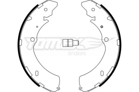 Гальмiвнi колодки барабаннi TOMEX 2328