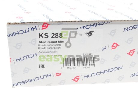 Подушка амортизатора (переднього) + підшипник Citroen C3/C4/Peugeot 208/301 08- HUTCHINSON KS288