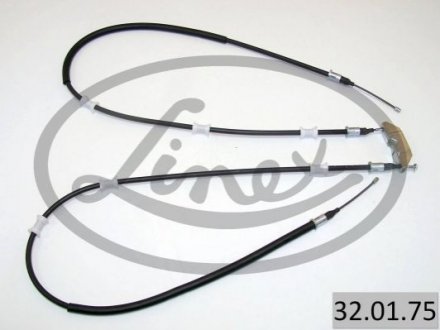 Трос ручника (задній) Opel Vectra B 1.6-2.6i V6 95- (1460/1225x2) LINEX 32.01.75