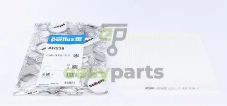 Фільтр салону Hyundai Accent/Solaris 1.4/1.6 10-/Kia Rio III 11- Purflux AH538
