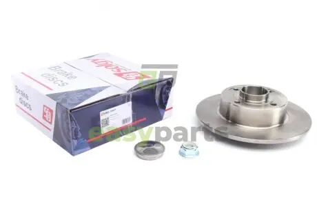 Диск гальмівний (задній) Renault Megane II 03- (240х8) (+ABS) (з підшипником) Solgy 208031