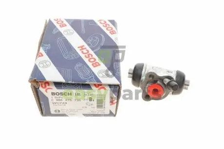 Циліндр гальмівний (задній) Toyota Corolla 92- 02 (R) (d=19mm) BOSCH 0986475735