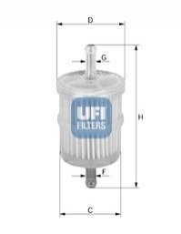 Паливний фільтр UFI 31.001.00