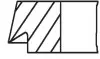 Комплект кілець поршневих з 3 шт. MAHLE / KNECHT 03474N3 (фото 2)