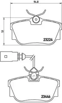 Комплект тормозных колодок, дисковый тормоз BREMBO P85046