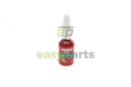 LOCTITE 638, 10ML Фіксатор анаеробний вал-втулковий (зелений) (високої фіксації)(проміжок 0.25) HENKEL / LOCTITE 1803038