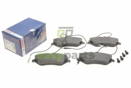Колодки гальмівні (передні) Peugeot 407 04- (Lucas) (з датчиком) BOSCH 0986494098