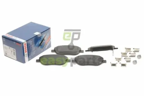 Колодки гальмівні (передні) Fiat 500L/Opel Corsa D 06- (з датчиками) BOSCH 0986494157
