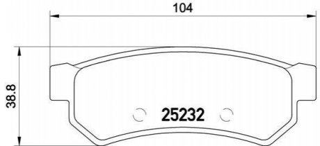 Комплект тормозных колодок, дисковый тормоз BREMBO P10 053 (фото 1)