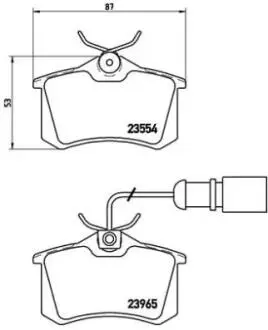 Комплект тормозных колодок, дисковый тормоз BREMBO P85 058