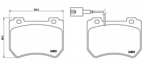 Комплект тормозных колодок, дисковый тормоз BREMBO P23 129 (фото 1)