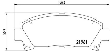 Комплект тормозных колодок, дисковый тормоз BREMBO P83 028