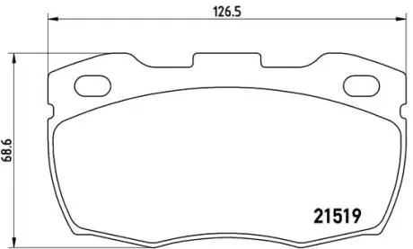 Комплект тормозных колодок, дисковый тормоз BREMBO P44 015