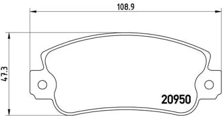 Гальмiвнi колодки дисковi BREMBO P23 021