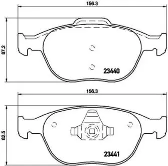 Комплект тормозных колодок, дисковый тормоз BREMBO P24 071 (фото 1)