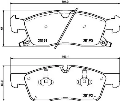 Гальмівні колодки дискові BREMBO P37 015