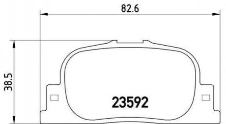 Комплект тормозных колодок, дисковый тормоз BREMBO P83 063