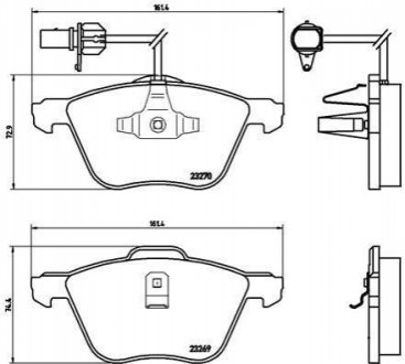 Комплект тормозных колодок, дисковый тормоз BREMBO P85 061 (фото 1)