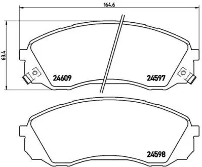 Комплект тормозных колодок, дисковый тормоз BREMBO P30 041