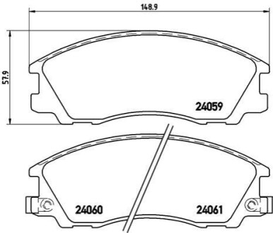 Комплект тормозных колодок, дисковый тормоз BREMBO P30 017